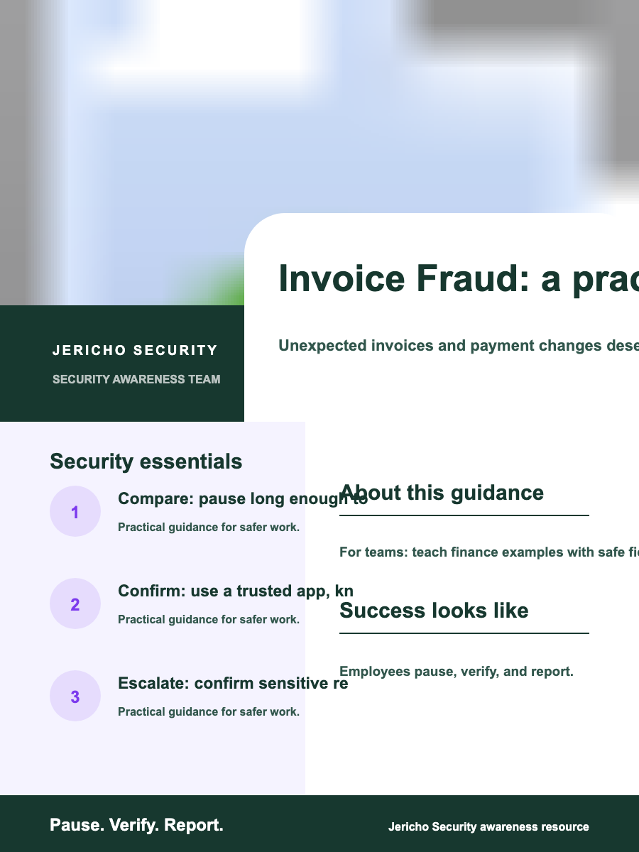Invoice Fraud: practical team habit guide. preview