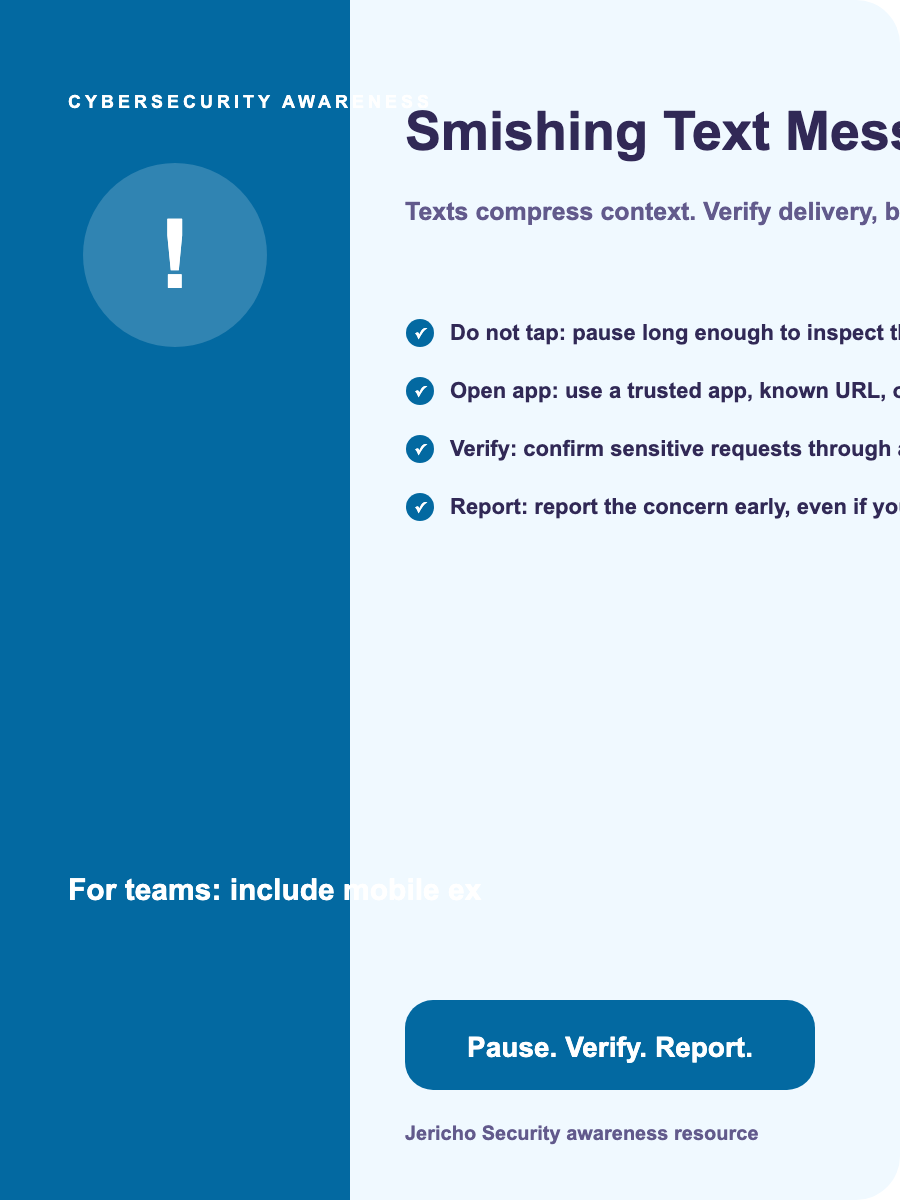 Smishing Text Messages: practical team habit guide. preview