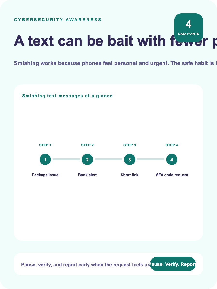 Smishing Text Messages: visual field guide. preview